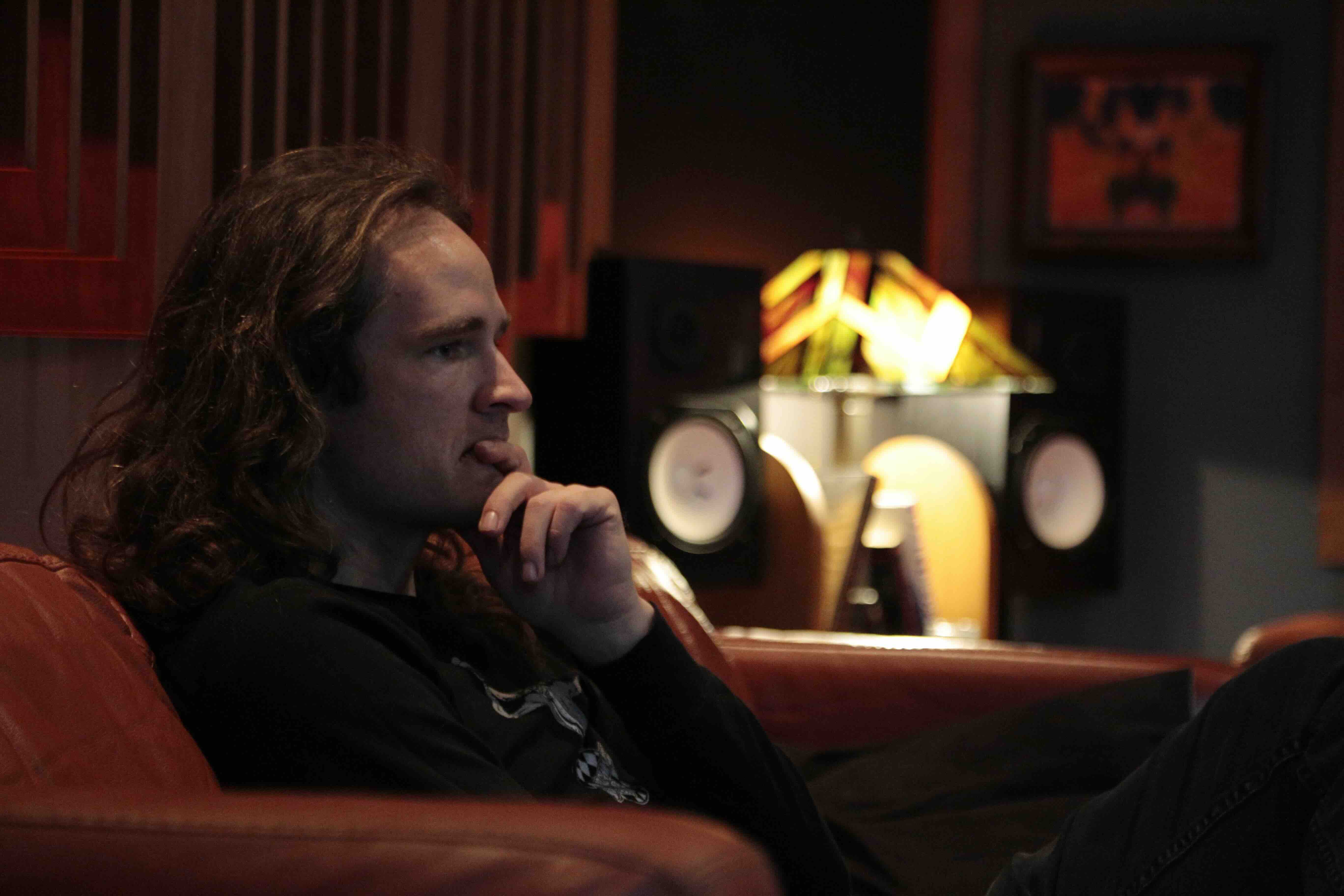 Geoff checking out some sweet tunes