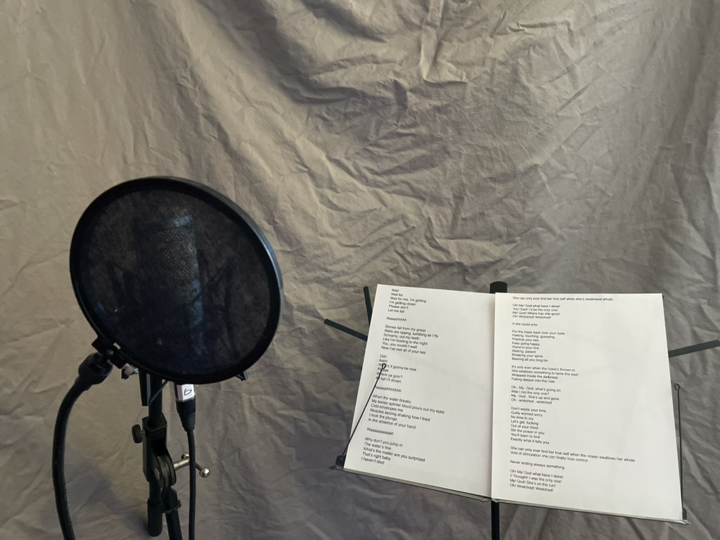 Lyrics on a stand